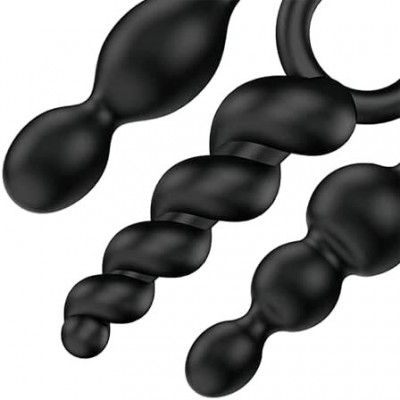 Satisfyer Booty Call Set Of 3 Black Anal Plugs