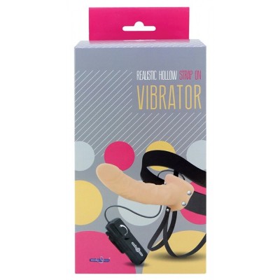 Realistic Hollow Strap On With Vibrator