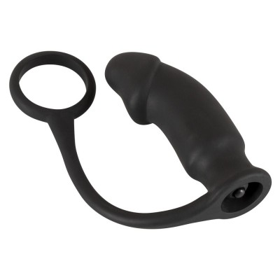 Black Velvets Vibrating Anal Plug And Cock Ring