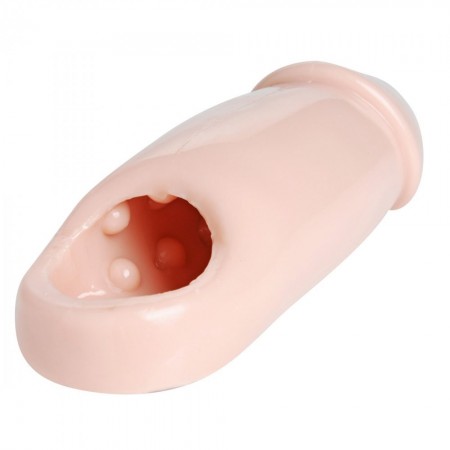 Really Ample Wide Penis Enhancer Sheath Flesh