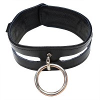 Rouge Garments Leather Fashion Bondage Collar Black