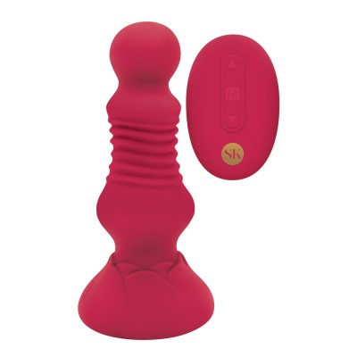 Secret Kisses Remote Thrusting Rosebud Butt Plug